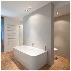 Ar gali būti vonios kambarys jaukus be plytelių?