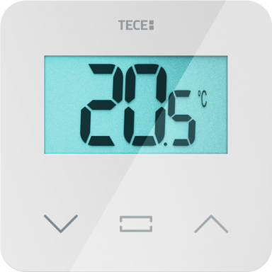 TECEfloor patalpos termostatas SH-DTH, temperatūros ir drėgmes daviklis, skystųjų kristalų ekranas